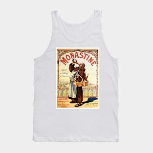 MONASTINE LIQUEUR Monk Drinking Alcohol Vintage French Tank Top